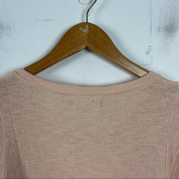 Madewell Texture & Thread Flutter Sleeve Relaxed fit Top Size XS Pink/Peach - Picture 9 of 12
